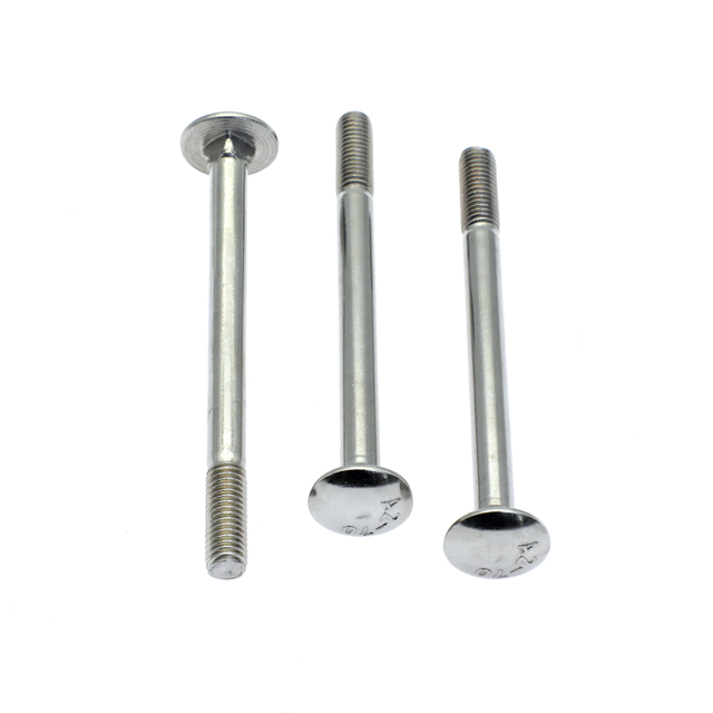 Pernos de carro de acero inoxidable SUS304 SUS316 DI N603 con cuello cuadrado debajo de la cabeza 