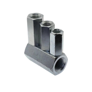 Tuercas de acoplamiento hexagonales de acero al carbono DIN6334 galvanizadas 
