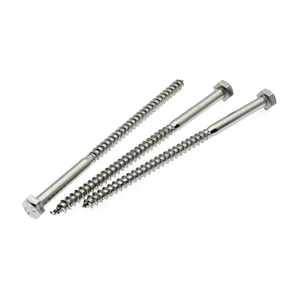 Tirafondos hexagonales de acero inoxidable 304 y 316 DIN571
