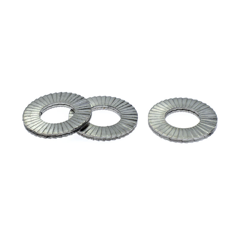 Arandelas autoblocantes de doble pila de acero inoxidable DIN25201