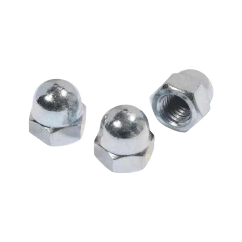Tuercas ciegas abovedadas hexagonales de acero al carbono DIN1587 galvanizadas 