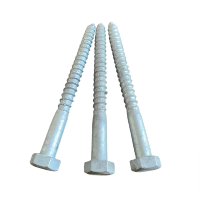 Tirafondos hexagonales HDG DIN571 de acero al carbono