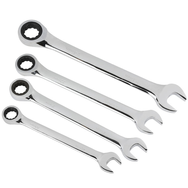 Llave de trinquete combinada (extremo abierto+extremo de caja)